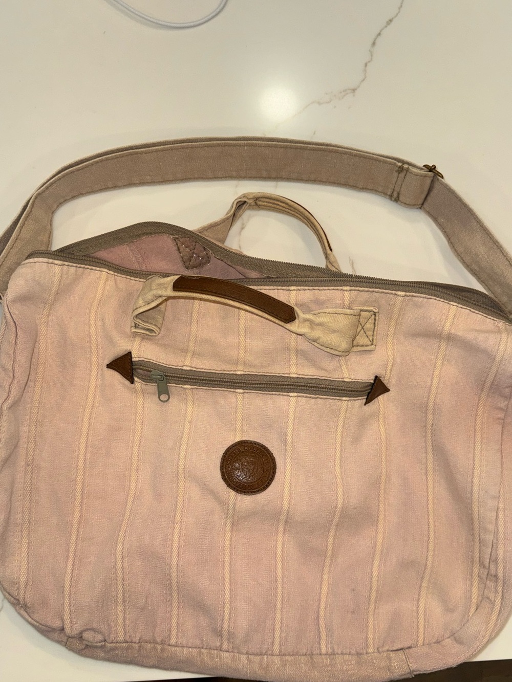 Vintage 1980s Shane Collection Canvas Bag w/Shoulder Strap Genuine Y2K!